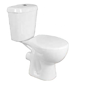 Toilette italienne en céramique deux pièces P Trap siège de WC sanitaire de haute qualité à économie d'eau pour salle de bain vente en gros de Chine - Product Image 1