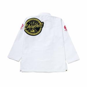 Kimono de Jiu-Jitsu Brésilien Shoyoroll Cut RVCA Batch 136 Competitor Retro, uniforme de Jiu-Jitsu blanc avec combinaison rouge - Product Image 2