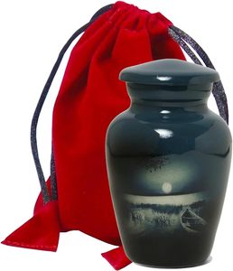 High Quality Aluminium Keepsake <b>Urns</b> Hot Selling Metal <b>Mini</b> Cremation <b>Urns</b> With Red Wine Color - Product Image 6