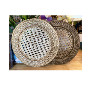 Placa de cargador de ratán para fiesta y boda, manteles individuales y posavasos para la decoración de la Mesa de la cocina del hogar - Product Image 1