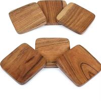 "Dessous de verre en bois fabriqués à la main Ensemble de 4 sous-verres en bois élégants Dessous de verre durables Tapis de boisson élégants"