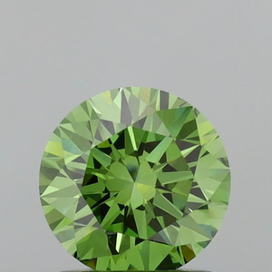 Diamant de laboratoire rond vert vif fantaisie exclusif de 1,00 ct, clarté VS1, type CVD 2A, certifié IGI, taille idéale pour bijoux de luxe - Product Image 1