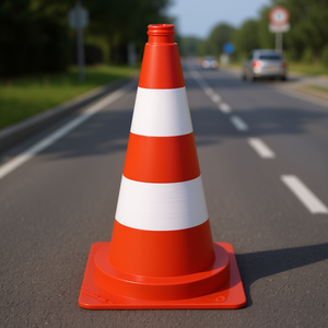 Cono de Tráfico Reflectante de 750 mm de Alto con 2 Tiras Reflectantes G.3, 20 kg, 40x40 cm, con Pegatinas y Luces Reflectantes Promocionales - Product Image 3