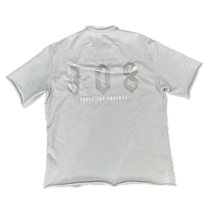 Diseño estampado manga corta hombres 2025 nuevo verano puro algodón suelto blanco nacional <span class=keywords><strong>Ti</strong></span> De Heavy Camiseta de manga corta - Product Image 3