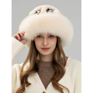 Sombrero de Pescador Estilo Étnico con Protección Cálida para las Orejas, de Piel de Zorro para Invierno, Ideal para Actividades al Aire Libre - Product Image 4