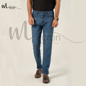 Best Quality Lightweight Customized Fit Casual <b>Denim</b> New Unique Design For Adult Breathable Men Straight Mid-Rise <b>Denim</b> Pants - Product Image 1