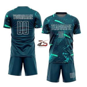 Uniforme de football respirant personnalisé maillot de football à manches courtes fabriqué au Pakistan - Product Image 5