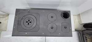 เตาไม้ Dorello สุดหรูพร้อมประตูกระจกเตาอบ, เครื่องวัดอุณหภูมิ, มือจับไม้ - Product Image 3