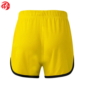 El mejor Material Slim Fit Jogging Shorts Ropa cómoda de gimnasio para hombres en amarillo High Street Style Venta caliente Fitness Training Wear - Product Image 5