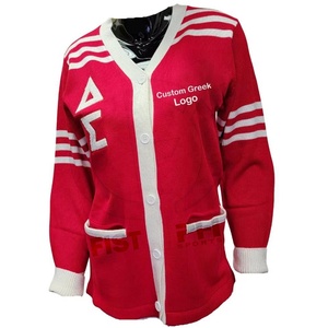 เสื้อคาร์ดิแกน DST Sorority แบบกำหนดสีเอง ลายสก็อตฤดูหนาว ปักลายตัวอักษร น้ำหนักเบา สวมใส่สบายตลอดวัน - Product Image 3