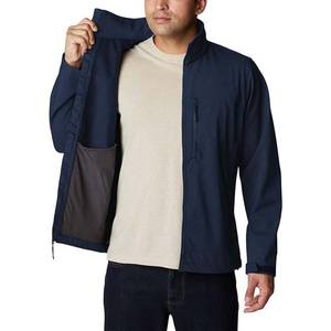 Veste Softshell Slim Fit avec poche zippée sur le devant, couleur marine - Product Image 5