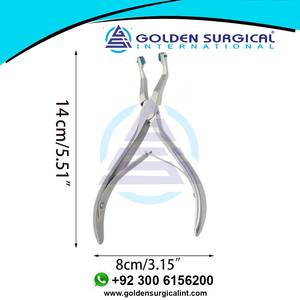 Pince à retirer les couronnes dentaires en acier inoxydable avec embout en caoutchouc vert, outils dentaires durables - Product Image 6