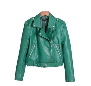 Custom 2022 <b>Women's</b> <b>Real</b> <b>Leather</b> Sportswear <b>Jacket</b> Lambskin Sheepskin Style <b>for</b> Summer Plus Winter Featuring Zipper Plus Size - Product Image 3