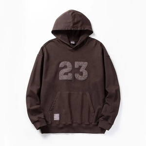 Todo peso pesado 100% algodón Streetwear Sudadera con capucha desgastado lavado ácido Puff Impresión de lana de alta calidad personalizado para logowith diseño - Product Image 2