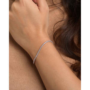 NOVAMART Fine Buy 925 <b>Silver</b> <b>Bracelet</b> for Every Moment You! White Gold Plated Vintage Religious <b>Charm</b> Zircon Parties Weddings Wh - Product Image 4
