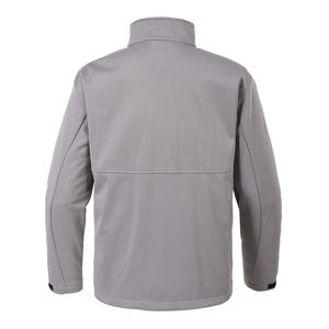 Chaqueta Softshell Delgada Hecha a Medida para Hombre, Estilo Urbano con Cuello Alto y Logotipo Frontal para Uso en Exteriores - Product Image 4
