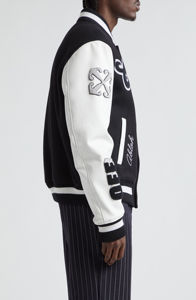 Chaqueta universitaria de diseño único para hombre, chaqueta con patrón de letras bordadas, chaqueta universitaria de béisbol Letterman, chaqueta Bomber para hombre - Product Image 5