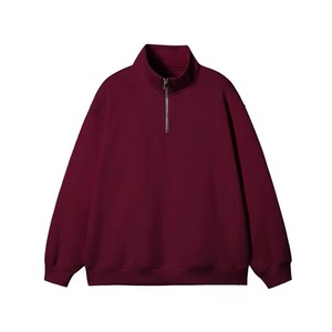 Sweatshirts zippés 1/4 Pull zippé au quart avec capuche à col montant - Product Image 4