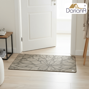 Tapis de sol moderne FLORA en polyester, antidérapant, lavable, séchage rapide, adapté aux animaux domestiques, tapis d'intérieur multi-usages 70x120 cm, pour la maison et l'hôtel - Product Image 3