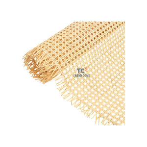 Best Seller Handmade <b>Pole</b> <b>Wrap</b> Rattan Fabric Furniture Natural Rattan Cane Webbing Roll Wide Open Weave Rattan Material Mesh - Product Image 3