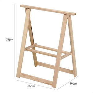 Chevalet en bois de hêtre brut non verni WELL HOME, 73 cm de hauteur, pour expressions artistiques - Product Image 3