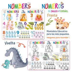 Numeri Playmat educativo per i più piccoli numeri bianchi - Product Image 2
