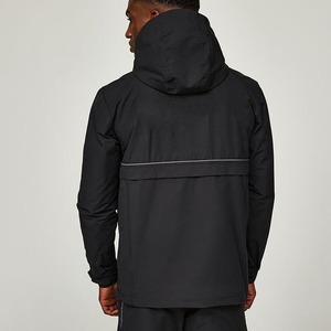 Chaqueta cortavientos de invierno personalizada para hombre con capucha estampado de letras de temporada primavera con patrón de bloque de color para exteriores - Product Image 2