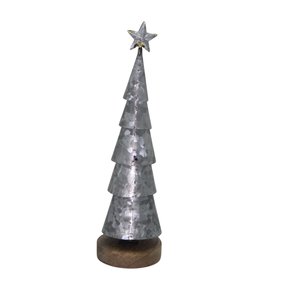 Árbol de Navidad decorativo de Navidad de hierro y madera con acabado de base oxidasa para decoración del hogar hecho a mano - Product Image 6