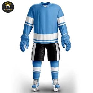 ชุดเสื้อเจอร์ซีย์ฮอกกี้น้ำแข็งทีมออกแบบได้เองชุดเสื้อและเครื่องแบบ100% โพลีเอสเตอร์สั่งทำได้ - Product Image 1