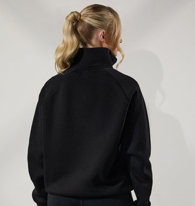 Ventes exceptionnelles - Sweat-shirts à col rond en molleton 100% coton pour femmes, fermeture éclair 1/4, coupe ajustée, personnalisez votre vêtement d'hiver - Product Image 3