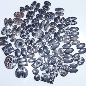 Paires septariennes de quartz naturel de haute qualité Cabochons en vrac pierres précieuses en gros pour la fabrication de bijoux - Product Image 3