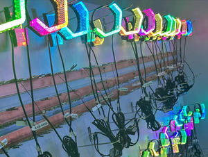 5D <span class=keywords><strong>RGB</strong></span> di cristallo Angel Eye aloni anello per Auto LED proiettore lente DRL APP di controllo luce colorata per Retrofit fari Auto - Product Image 6