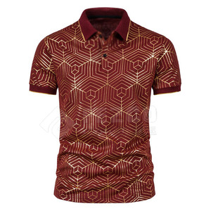 Camisetas de polo lisas de manga corta para hombre al por mayor 100% de algodón y poliéster hechas de tejido de punto con patrón sólido - Product Image 1