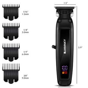 Tondeuse à cheveux sans fil professionnelle pour hommes, moteur haute performance 7000 tr/min, acier au carbone céramique, tondeuse à barbe alimentée par batterie US - Product Image 1