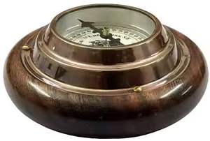 Brújula náutica antigua, mesa de latón de madera hecha a mano, artículo decorativo, decoración del hogar coleccionable, regalo de Adorable Lightnings - Product Image 2