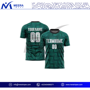 Maillot de football unisexe personnalisé OEM de haute qualité 100 % polyester sublimé à col montant léger à manches courtes pour hommes et femmes - Product Image 5