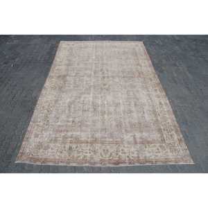 พรมวินเทจสไตล์ตุรกี ขนาด 7.7x12.3 ฟุต พรมสีน้ำตาลลายสัตว์ขนาดใหญ่ - Product Image 1