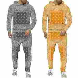 ชุดวอร์มพิมพ์ลายแบบซับลิเมชันสำหรับผู้ชายเนื้อผ้านุ่ม100% ผ้าคอตตอน2 1กันรอยยับแห้งเร็วสินค้ามาใหม่สำหรับฤดูหนาว - Product Image 5