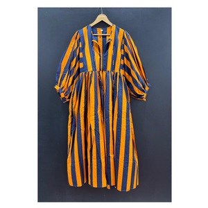 เดรสผ้านุ่มระบายอากาศได้ดีเป็นมิตรกับสิ่งแวดล้อมผ้าฝ้ายแท้พิมพ์ลายมิดิลำลองมีรอบเอวตามธรรมชาติสำหรับการเดินทางไปชายหาดในอินเดีย - Product Image 1