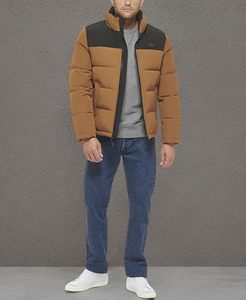 Men's High Street Winter Puffer Jacket Stand Collar Breathable Eco-Friendly Polyester Waterproof Hooded Full <b>Zip</b> Front - Product Image 3