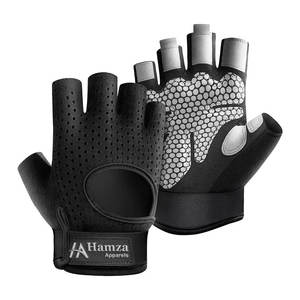 Gants d'entraînement de sport noirs Design antidérapant respirant unisexe avec rembourrage en gel Gants de gymnastique confortables à dragonne réglable - Product Image 1