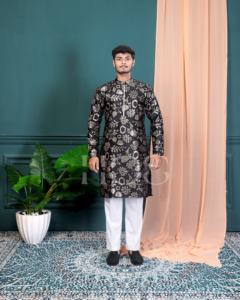 Kurta impreso elegante para hombres con hermosos patrones Kurta perfecto para celebraciones festivas bodas y ocasiones especiales - Product Image 2
