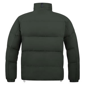 Chaqueta acolchada de esquí de lana de invierno para hombre, estilo callejero, cuello negro con capucha, cremallera lavada para resistencia al agua, servicio OEM cálido - Product Image 5