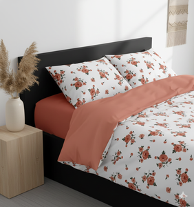 Holiday Queen Bed Sheet Set Breathable Microfiber Fabric <b>Flat</b> Sheet + 2 Matching Pillowcases Winter Bedroom Decor Wrinkle - Product Image 2