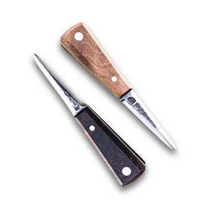 1 pieza de hoja fija de acero inoxidable mango de madera cuchillos para pelar ostras cuchillos de cocina al por mayor - Product Image 3