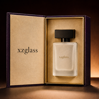 Flacon de parfum transparent givré 50ml 100ml, flacon de parfum vide, couleur personnalisable, impression d'un logo sur l'écran