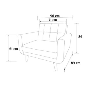 Sillón Convertible Giratorio y Reclinable para Oficina en Casa con Patas de Madera y Tapicería de Tela GSD68019 - Product Image 5
