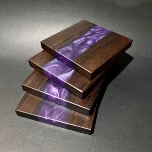 Top Export Quality Resin Decorative Solid Wood Tea coaster Resin Insulation Pad Custom Coasters Home and Kitchen - Product Image 2