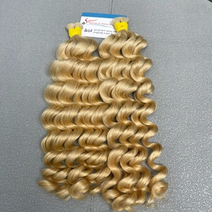 Vente en gros Extensions de cheveux Remy vietnamiens de haute qualité Cheveux bruts ondulés profonds en vrac Extensions de cheveux humains de qualité supérieure - Product Image 4