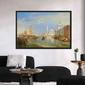 Printed Canvas Artwork: Venice Scene, Inspired by Joseph Turner,1P:Black <b>Framed</b> - Product Image 1